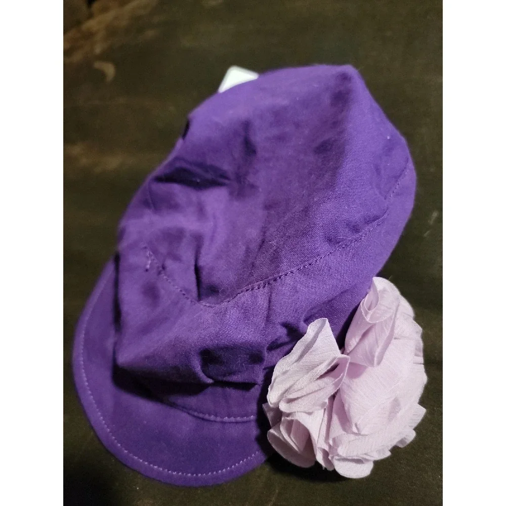 Gymboree cherry blossom purple floral hat size small nwt